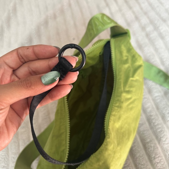 Medium Nylon Crescent Bag in Green Juice - Picture 4 of 7